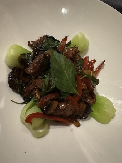 Thai basil flank steak