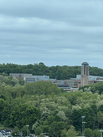 North Campus of the University of Michigan, photographed from the UM medical campus. Photo taken with digital zoom, so it’s probably not great.
